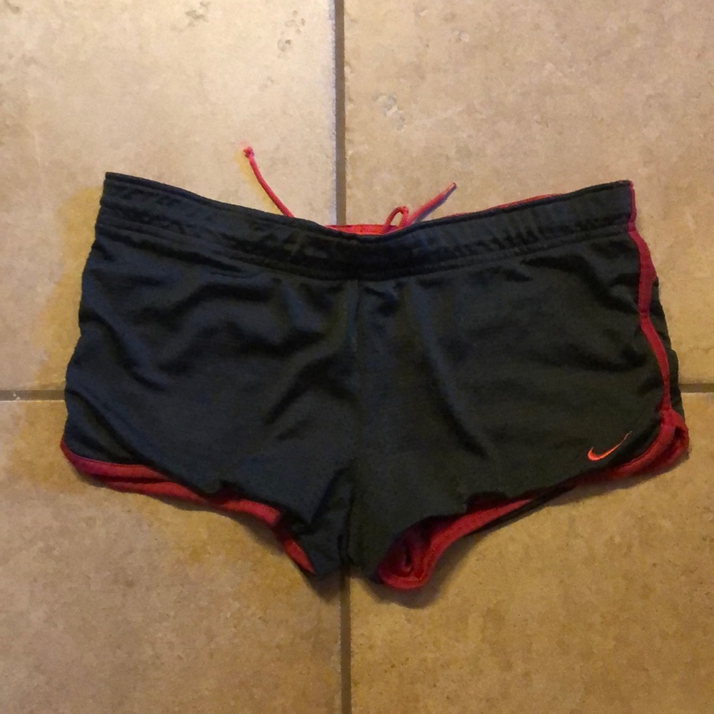 NIKE DRI-Fit Black & Red Shorts